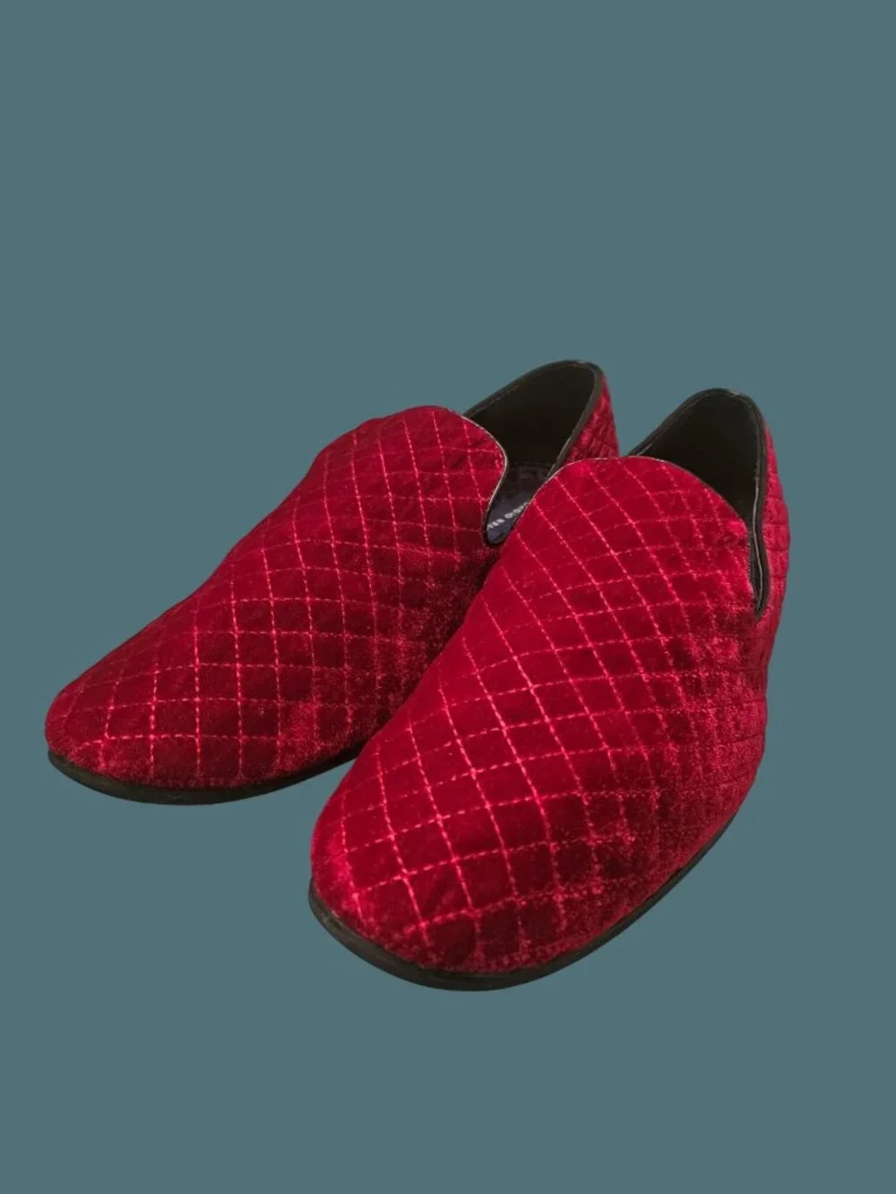 Giorgio Brutini Chatwal Red Velvet Formal Evening Slip On Dress Loafers Men 13M